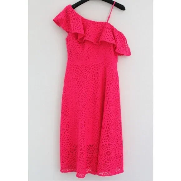 Lilly Pulitzer New size 2 bright pink Callisto lace dress - Picture 3 of 10